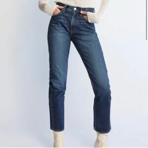 Daily Blue By AG Manya Jeans Straight Leg High Rise Dark Legacy Wash Size 26 NEW